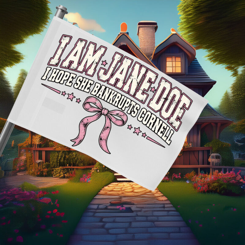 I Am Jane Doe Coquette Bow Graphic Flag