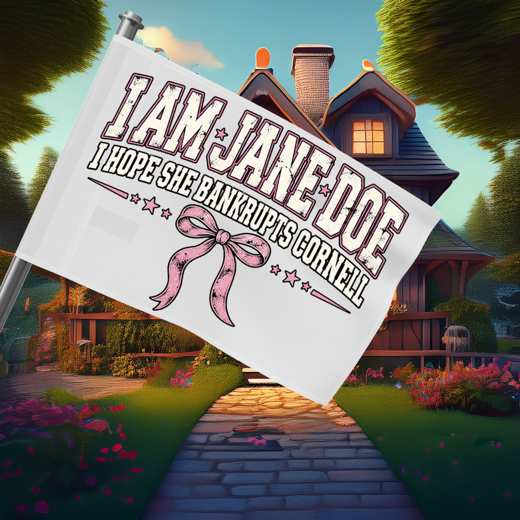 I Am Jane Doe Coquette Bow Graphic Flag