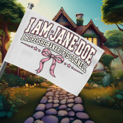 I Am Jane Doe Coquette Bow Graphic Flag