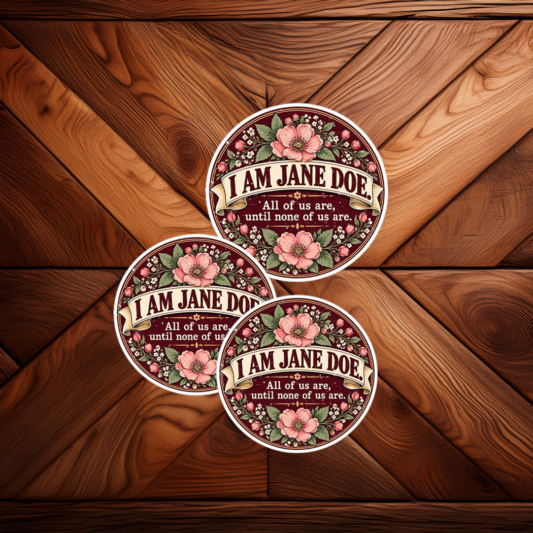 I Am Jane Doe Feminist Protest Sticker