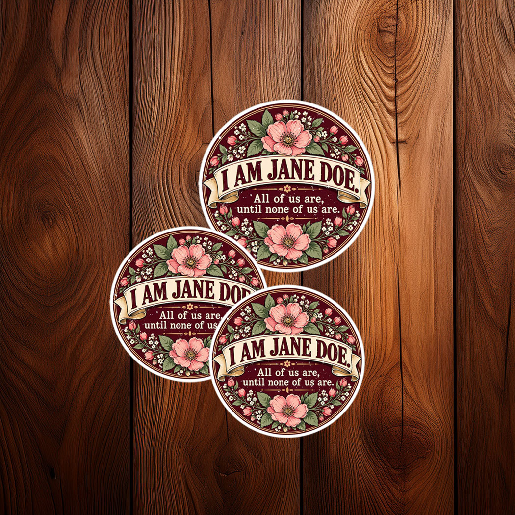 I Am Jane Doe Feminist Protest Sticker