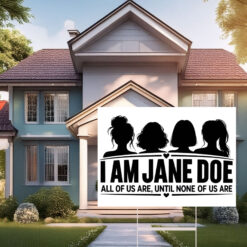 I Am Jane Doe Feminist Protest Yard Sign