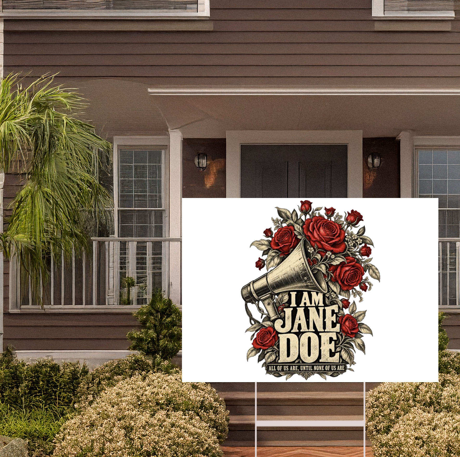 I Am Jane Doe Feminist Saying Equality Yard Sign