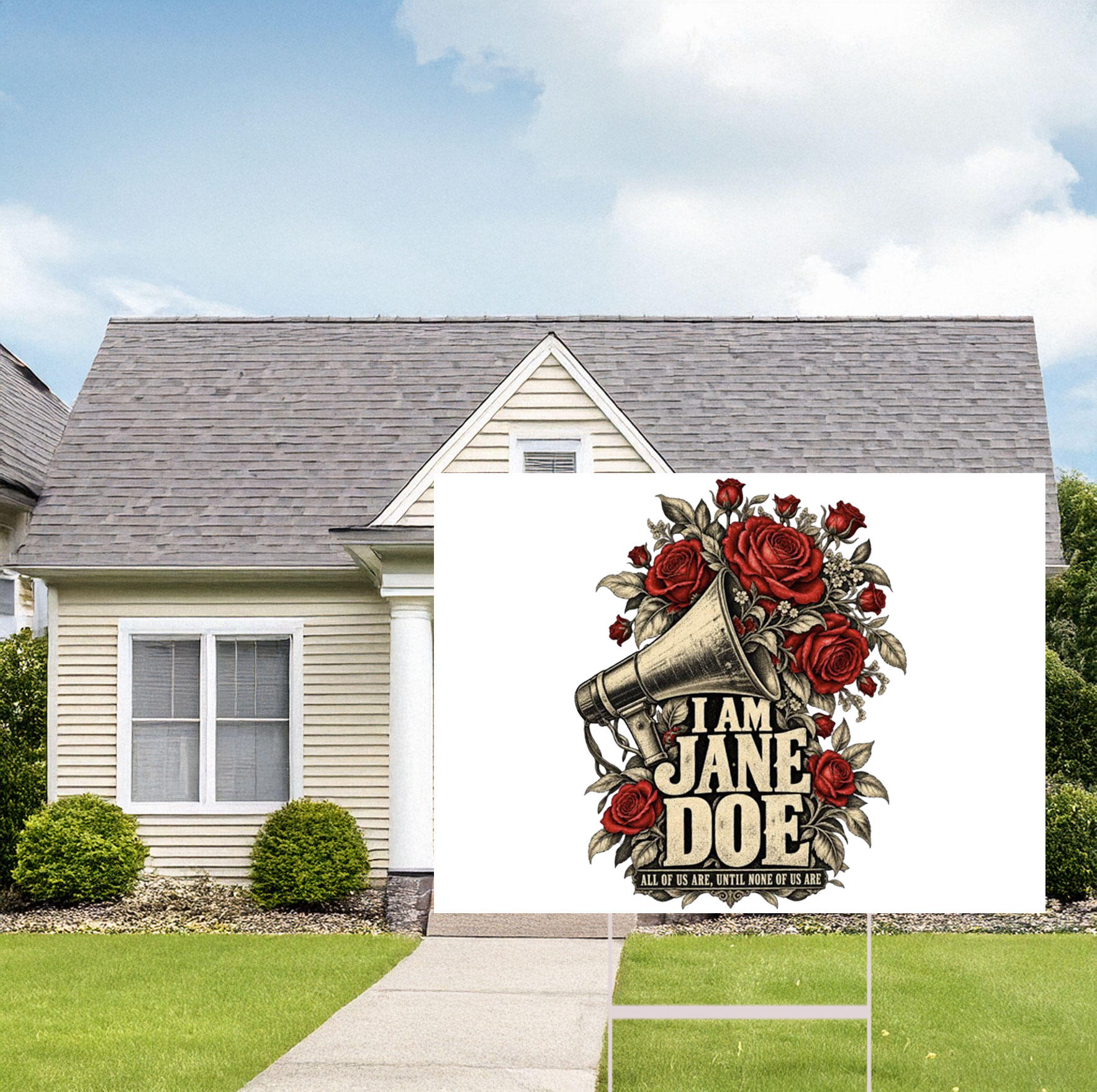I Am Jane Doe Feminist Saying Equality Yard Sign
