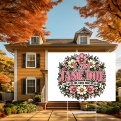 I Am Jane Doe Floral Jane Doe Yard Sign