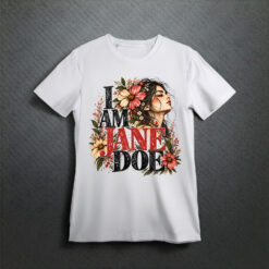 I Am Jane Doe Floral Portrait Shirt