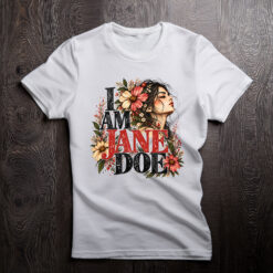 I Am Jane Doe Floral Portrait Shirt