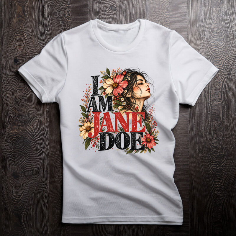 I Am Jane Doe Floral Portrait Shirt