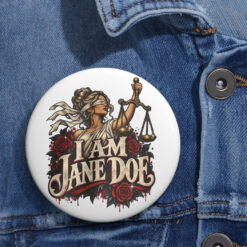 I Am Jane Doe Lady Justice Button