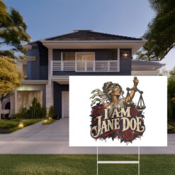I Am Jane Doe Lady Justice Yard Sign