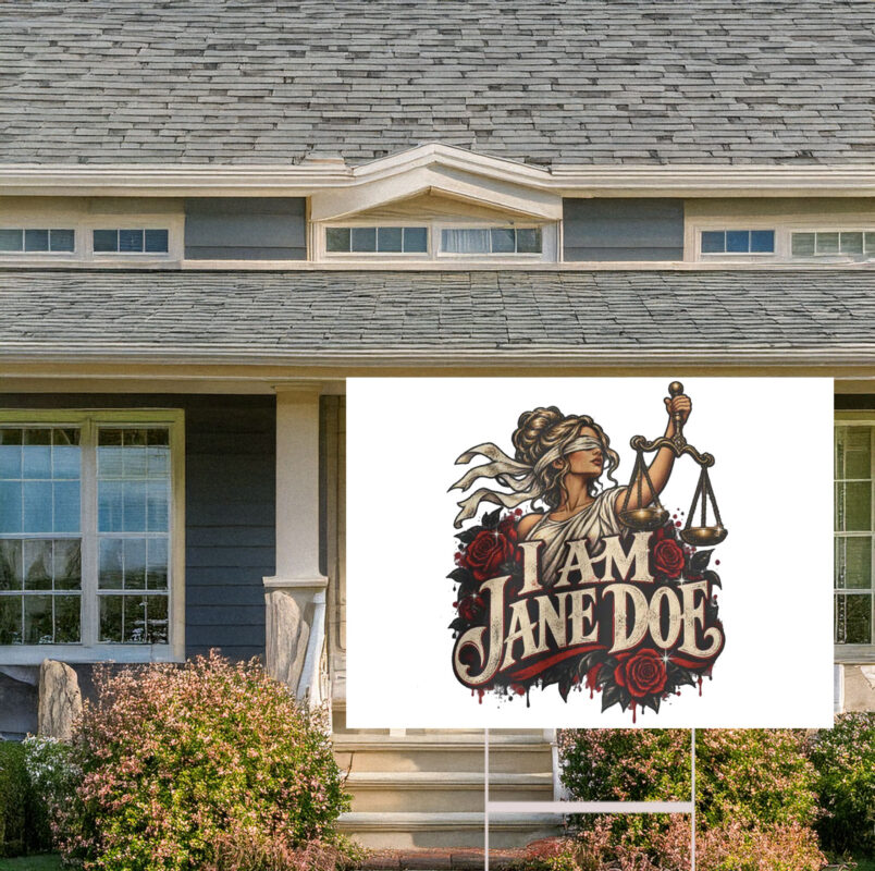 I Am Jane Doe Lady Justice Yard Sign