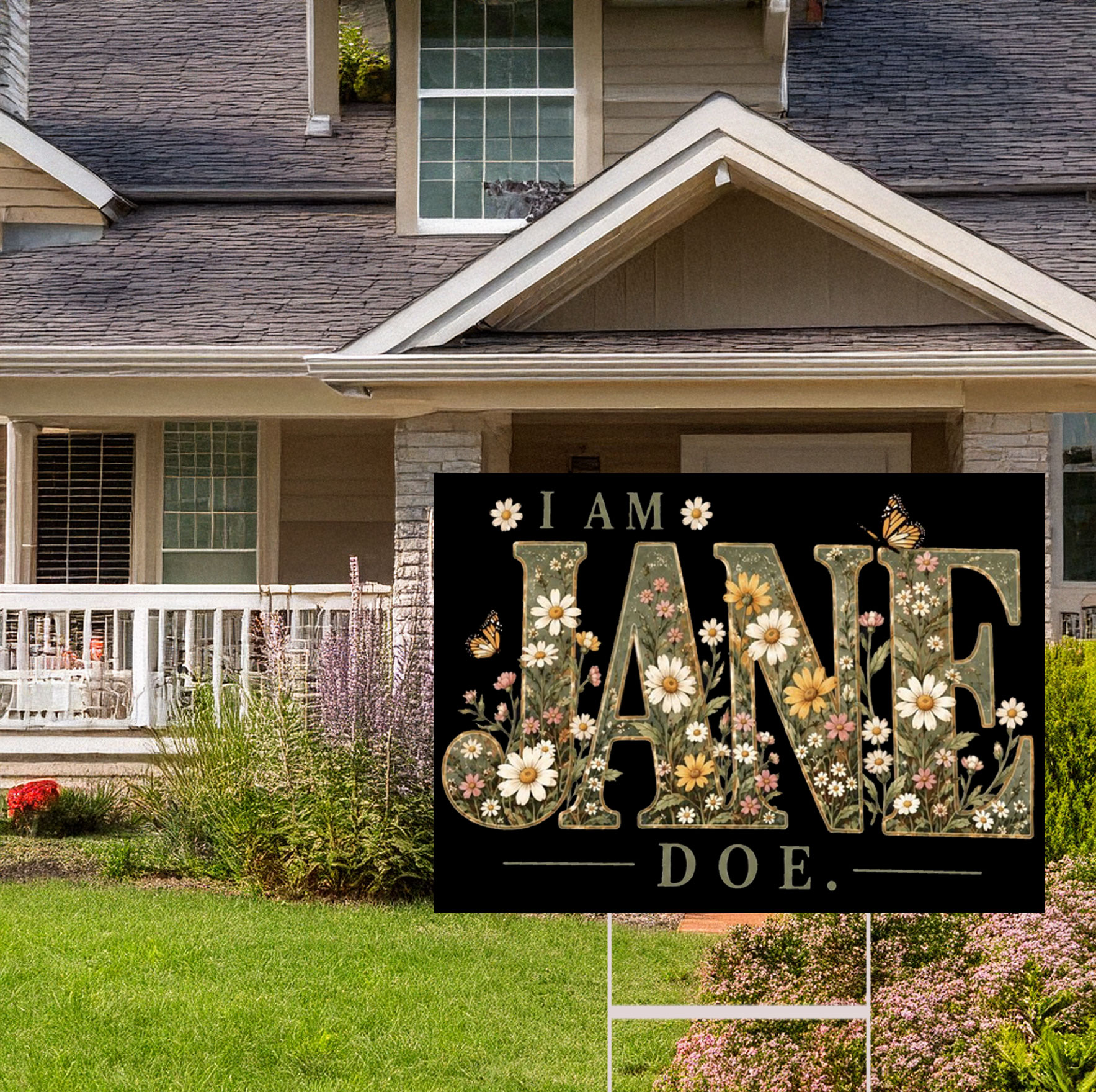 I Am Jane Doe Protect Survivors Yard Sign