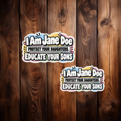 I Am Jane Doe Protect Your Daughters Educate Your Sons Sticker