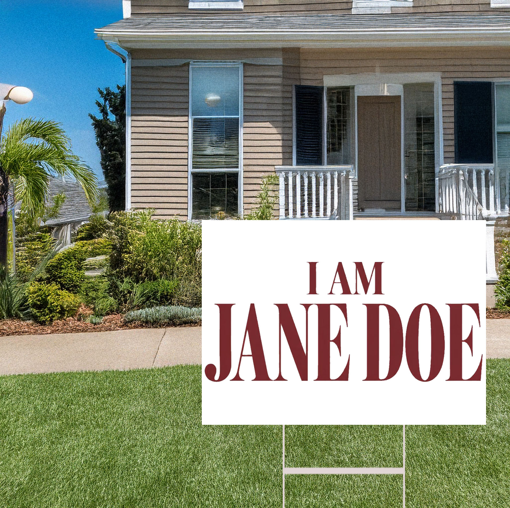 I Am Jane Doe Survivor Solidarity Yard Sign