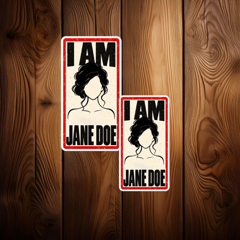 I Am Jane Doe Vintage Feminist Sticker