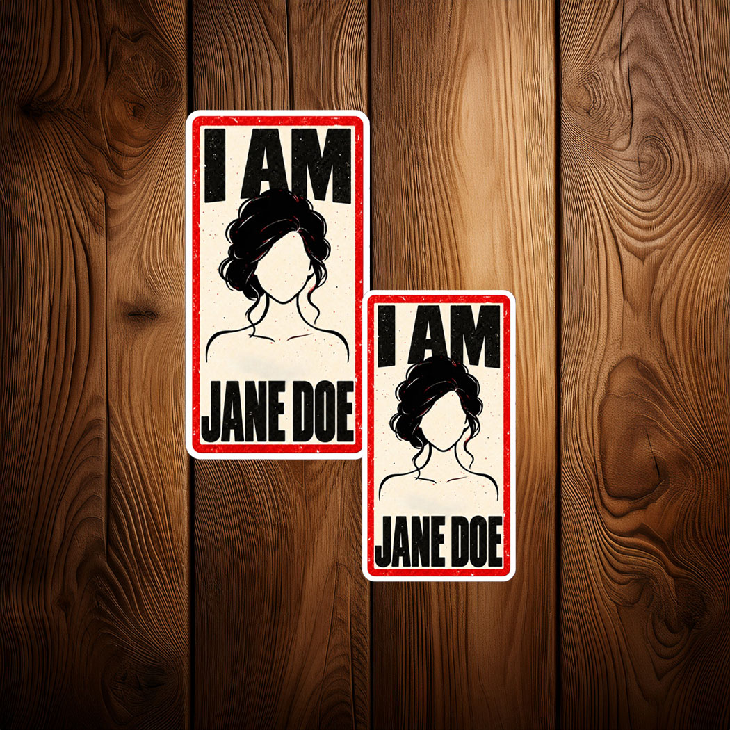 I Am Jane Doe Vintage Feminist Sticker