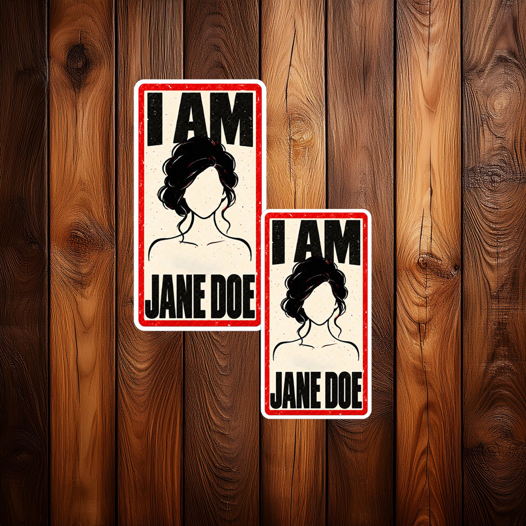 I Am Jane Doe Vintage Feminist Sticker