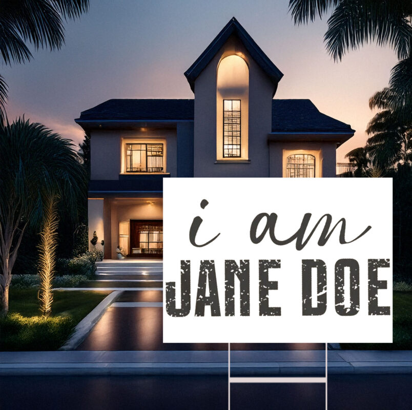 I Am Jane Doe Women Empowerment Yard Sign
