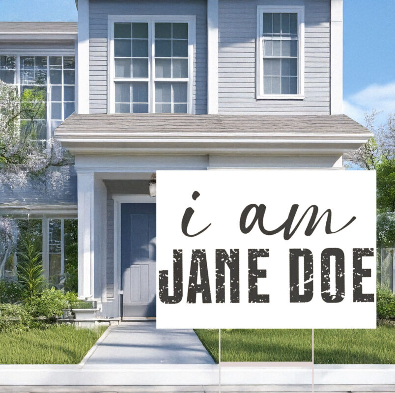 I Am Jane Doe Women Empowerment Yard Sign