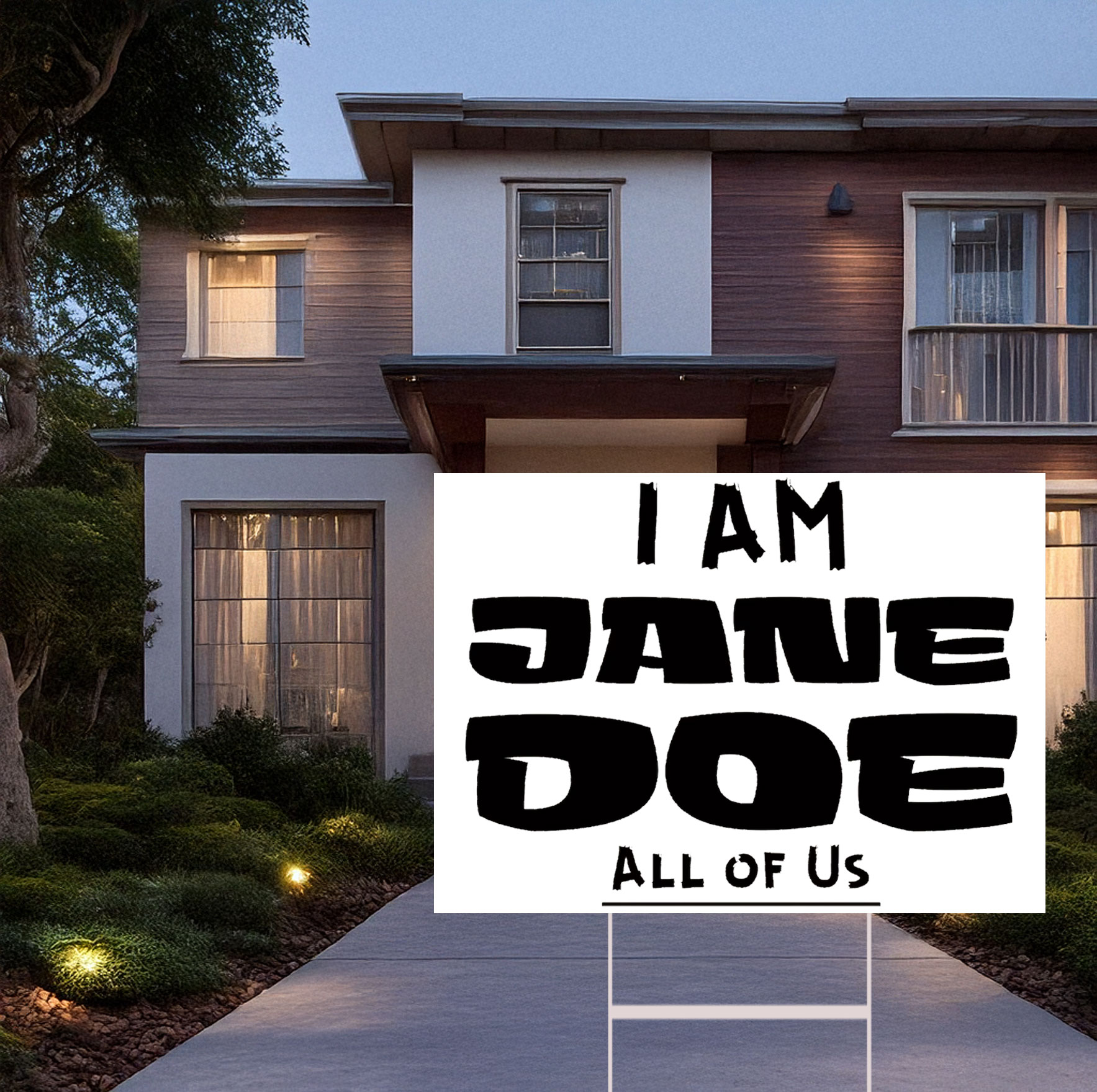 I Am Jane Doe Womens Feminist Yard Sign