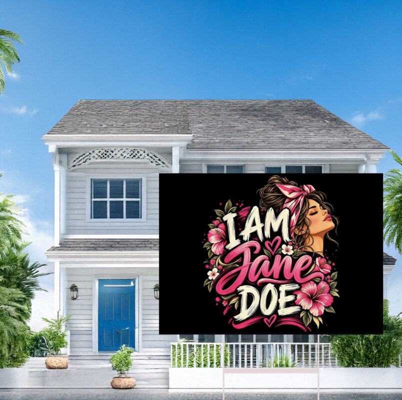 I Am Jane Doe Womens Movement Yard Sign