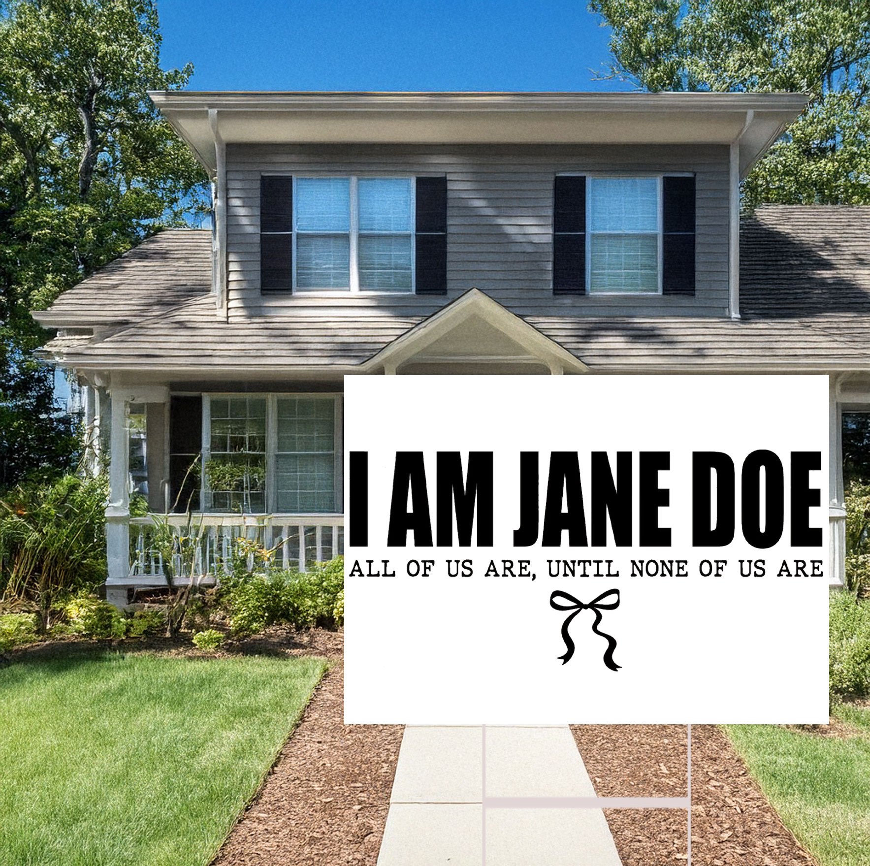 I Am Jane Doe Womens Solidarity Ready Yard Sign