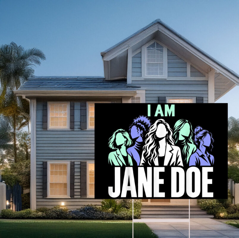 Movement I Am Jane Doe Saying Yard Sign