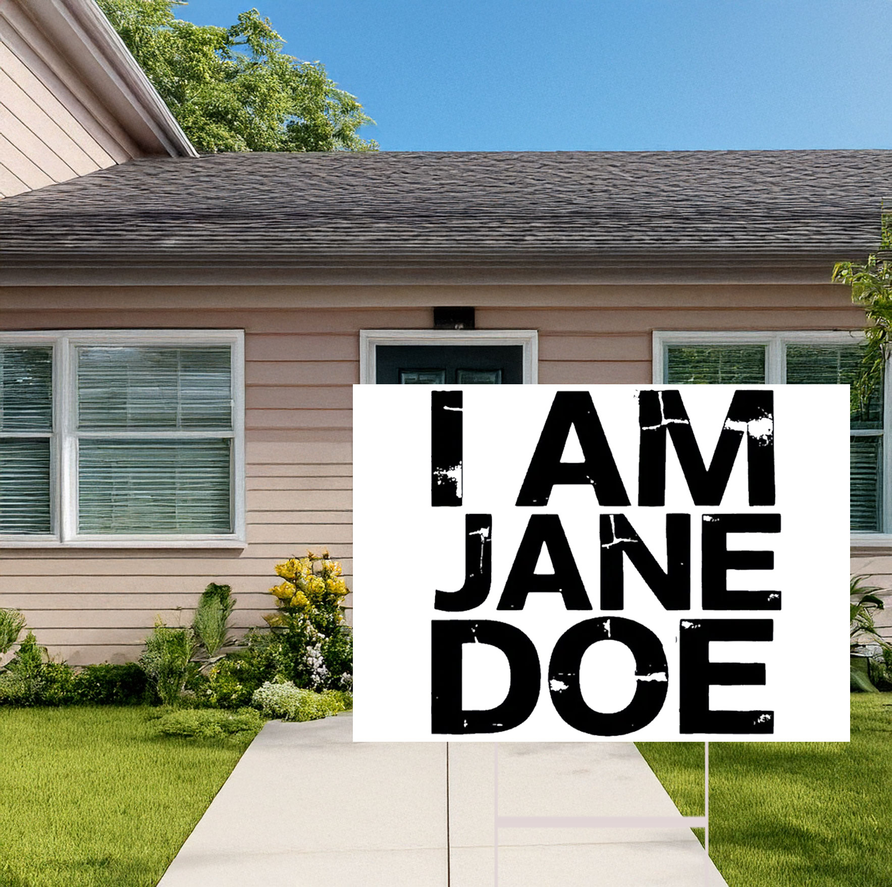 Womens Movement I Am Jane Doe Saying Yard Sign