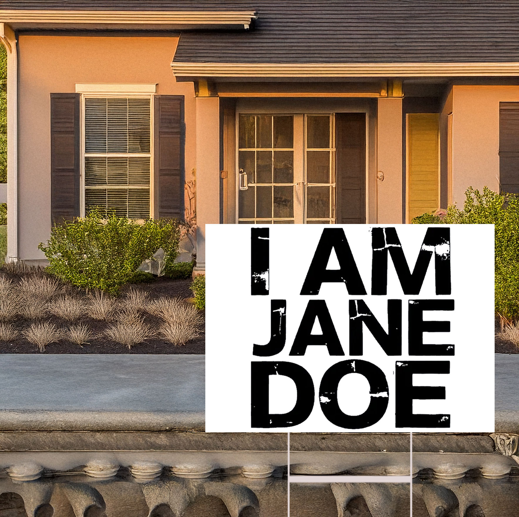 Womens Movement I Am Jane Doe Saying Yard Sign